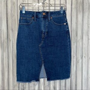 Madewell Stretch Denim Skirt Cutout Edition